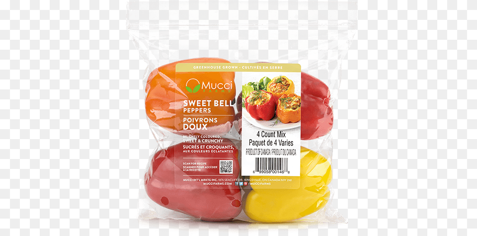 Sweet Bell 4ct Mixed New Convenience Food, Bell Pepper, Pepper, Plant, Produce Png Image