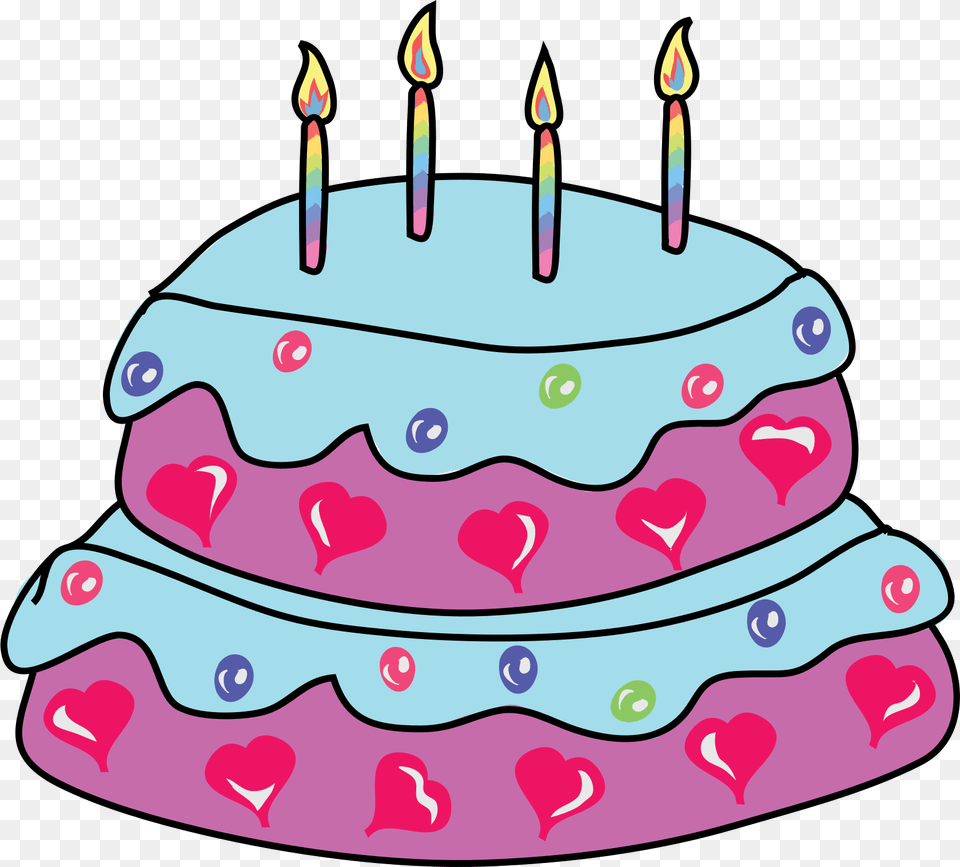 Sweet Cake Clip Arts Stiker Kue Ulang Tahun, Birthday Cake, Cream, Dessert, Food Free Png Download