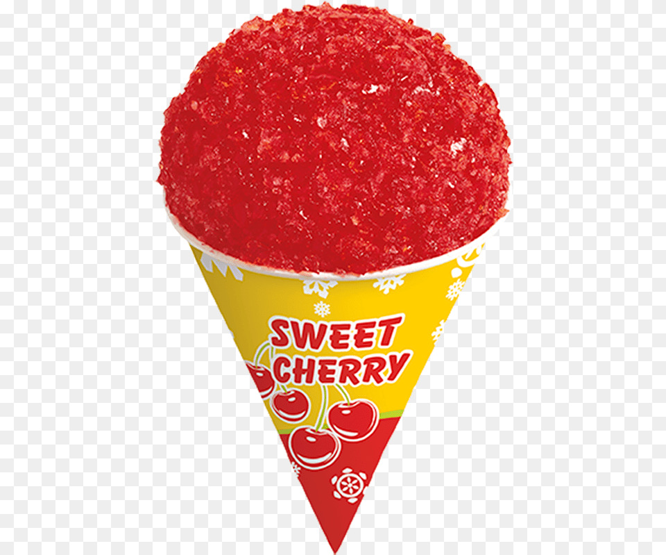 Sweet Cherry Snow Cone, Food, Ketchup, Cream, Dessert Png Image