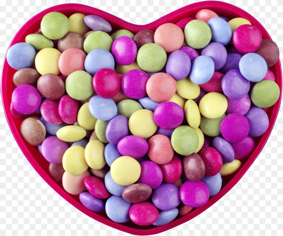 Sweet Clipart Skittles Heart Shaped Candy Chocolates, Food, Sweets, Plate Free Png Download