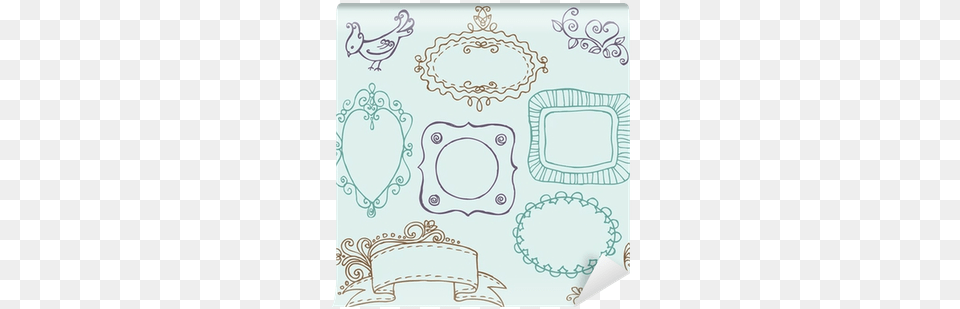 Sweet Doodle Frames With Birds And Flower Elements Bird, Art, Drawing, Home Decor, Pattern Free Png Download