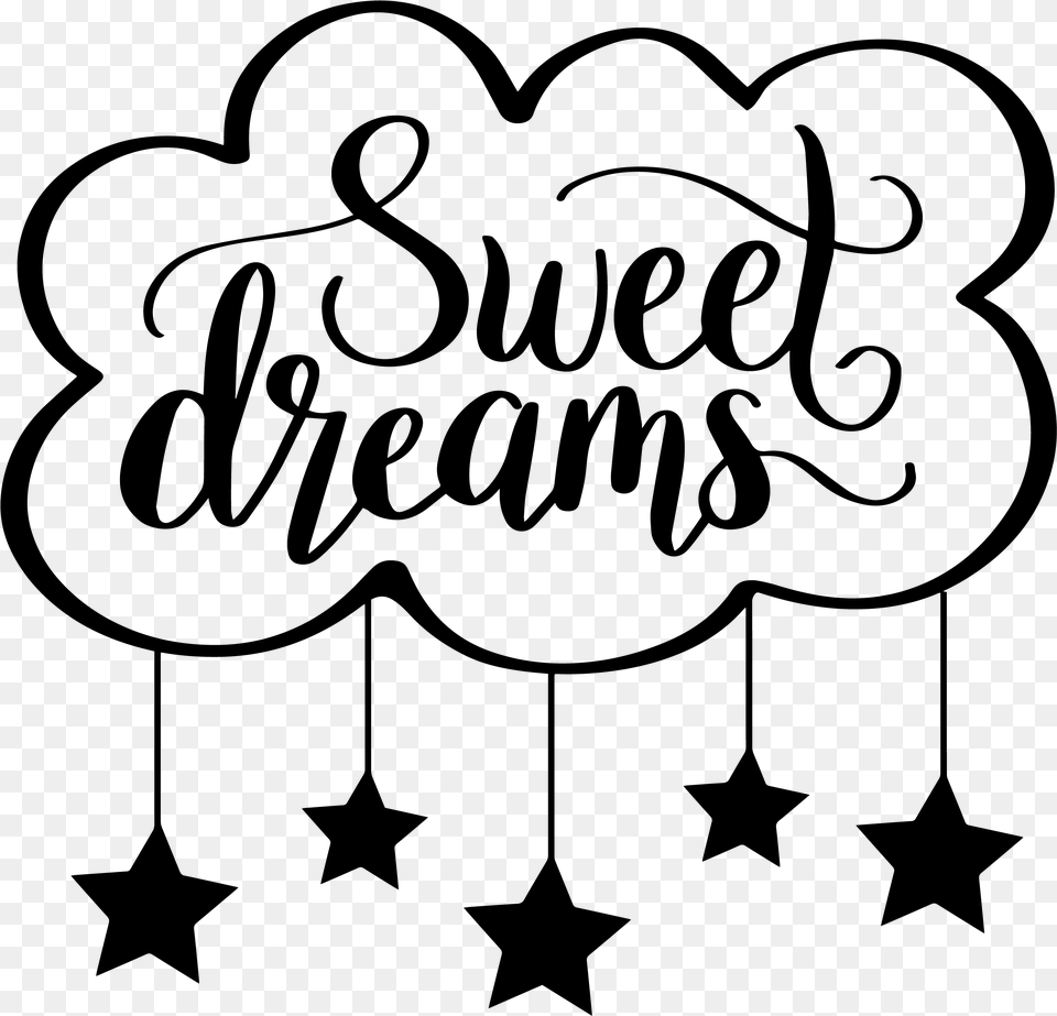 Sweet Dreams Clip Art, Gray Free Png Download