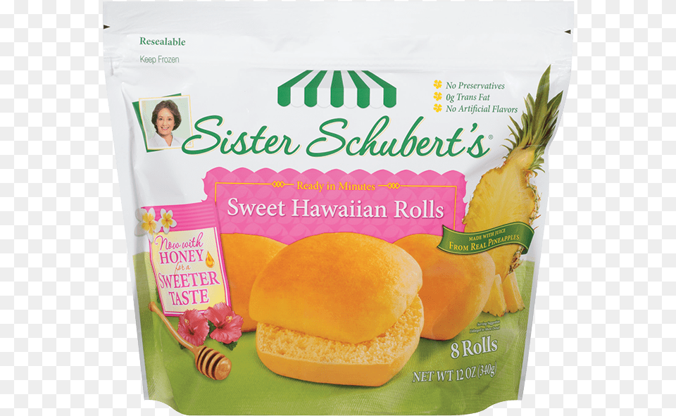 Sweet Hawaiian Rolls Sister Schubert Rolls Kroger, Burger, Food, Person, Fruit Free Transparent Png