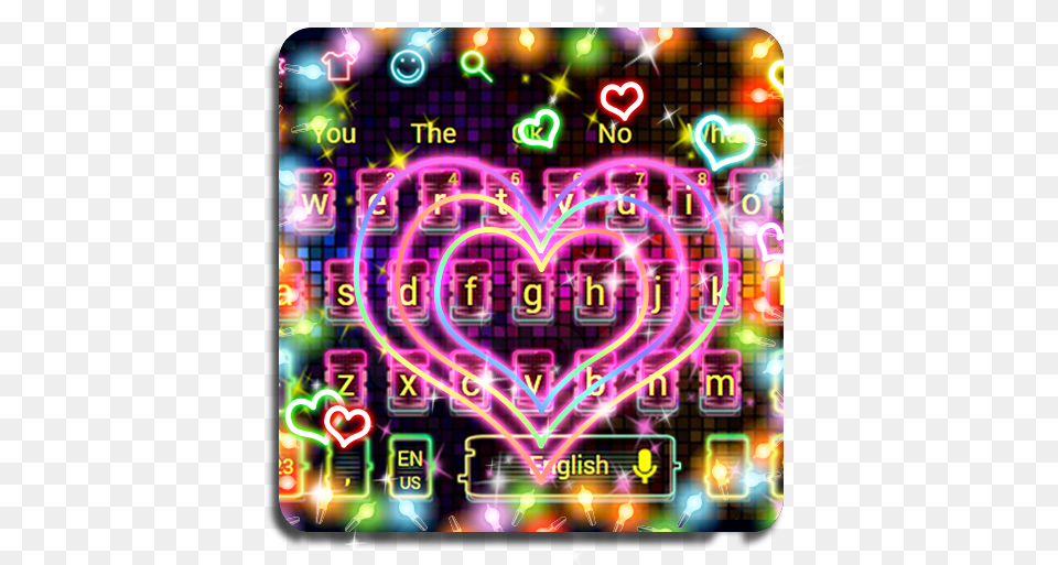 Sweet Heart Neon Keyboard U2013 Google Play Heart, Light, Scoreboard Free Png