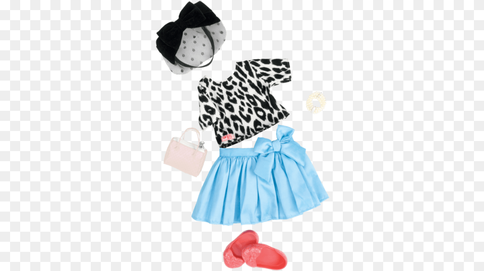 Sweet Memories Retro Leopard Print Outfit Miniskirt, Accessories, Handbag, Skirt, Clothing Png