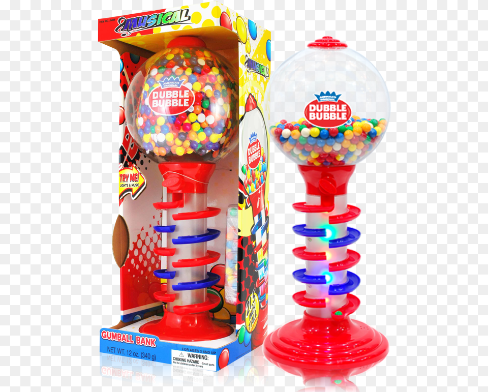 Sweet N Fun Light And Sound Spiral Gumball Bank With 18 Inch Gumball Machine, Food, Sweets, Candy Free Png