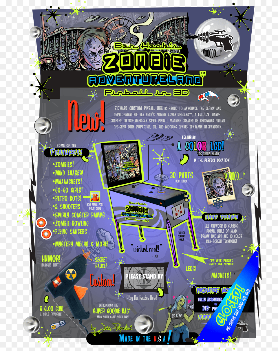 Sweet New Details On Ben Heck39s Zombie Adventureland Flyer, Advertisement, Poster, Person, Face Free Png