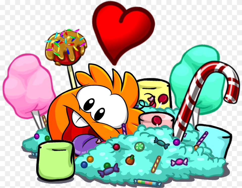 Sweet Party Orange Puffle Wiki, Food, Sweets, Candy, Birthday Cake Free Png Download