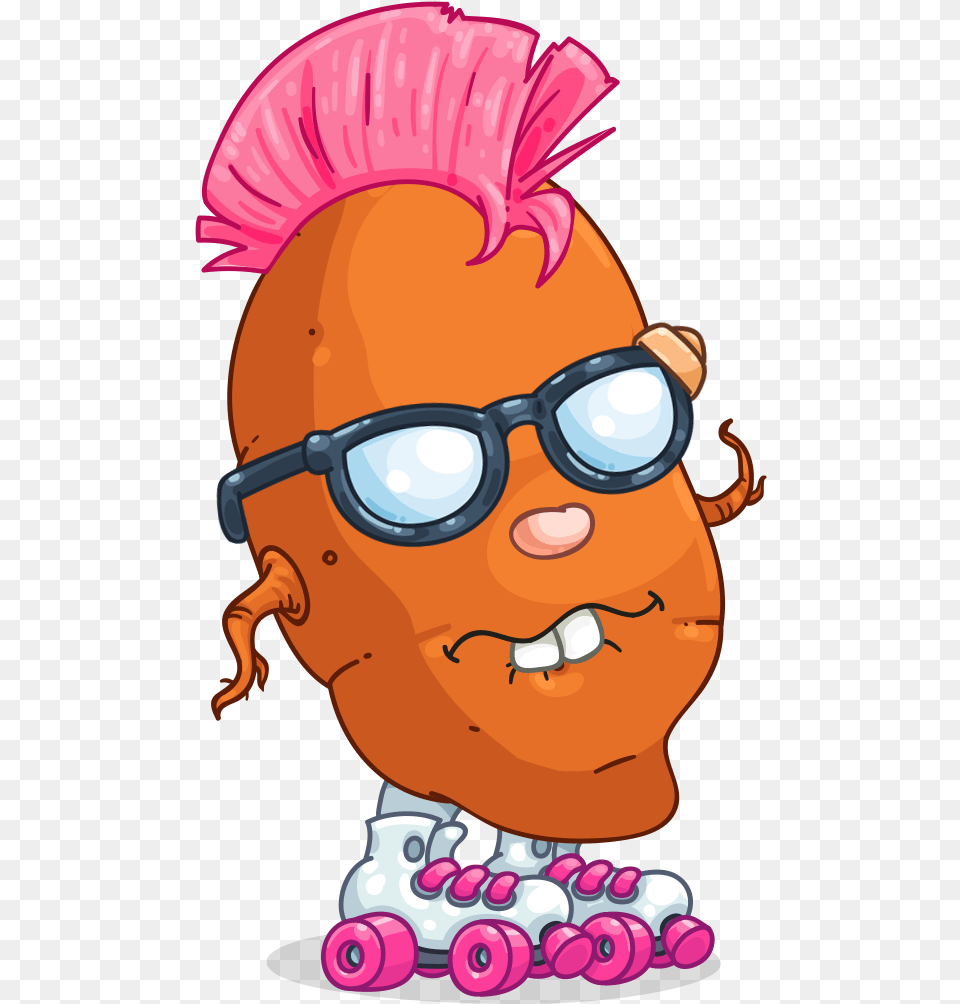 Sweet Potato Clipart, Accessories, Cartoon, Glasses, Book Free Png