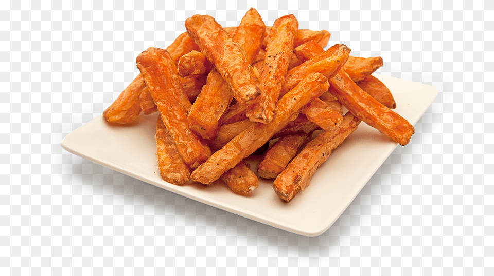 Sweet Potato Fries French Fries, Food, Plate Free Png Download