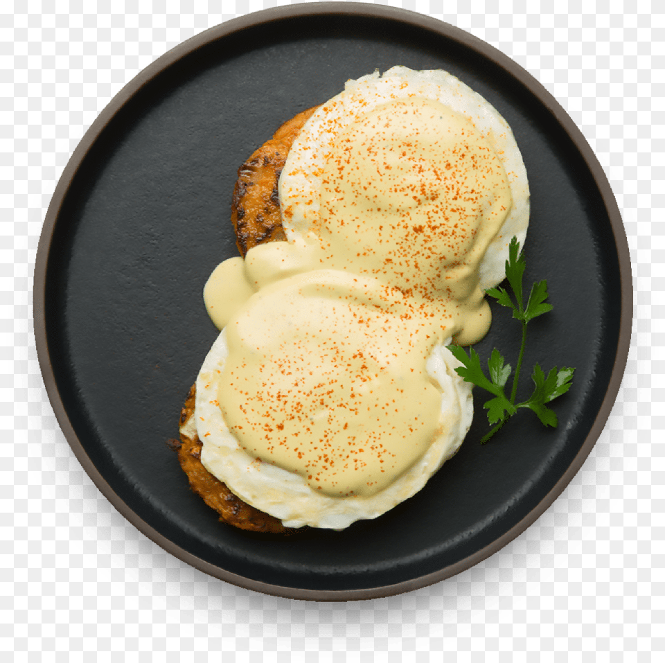 Sweet Potato Veggie Benedict Dish, Food, Food Presentation, Cream, Dessert Png Image