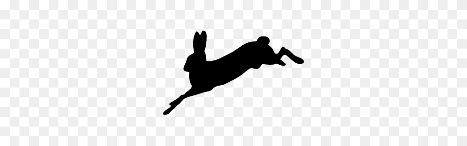 Sweet Rabbit Silhouette Sticker, Stencil, Adult, Male, Man Png Image