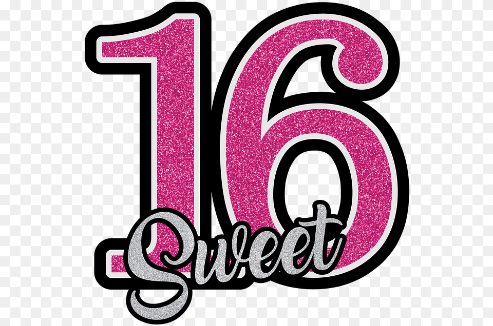 Sweet Sixteen Sweet Sweet 16 No Background, Number, Symbol, Text, Dynamite Free Png