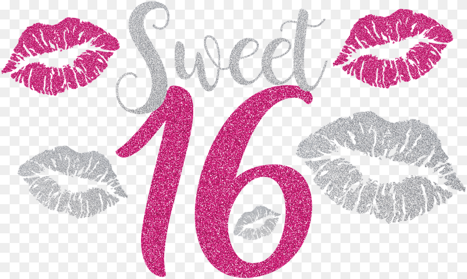 Sweet Sixteenbirthdaysweet 16sweet Sixteen Birthdaypink 16th Birthday Girl, Cosmetics, Lipstick, Purple, Text Png Image