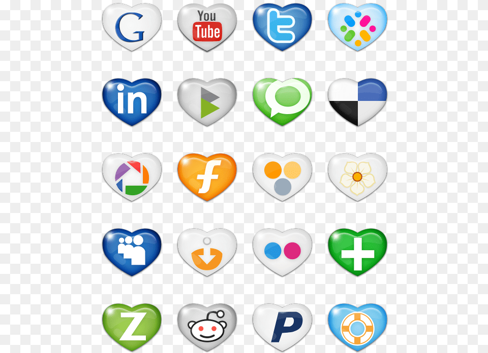Sweet Social Media Icon Pack By Custom Icon Design, Heart, Text Png
