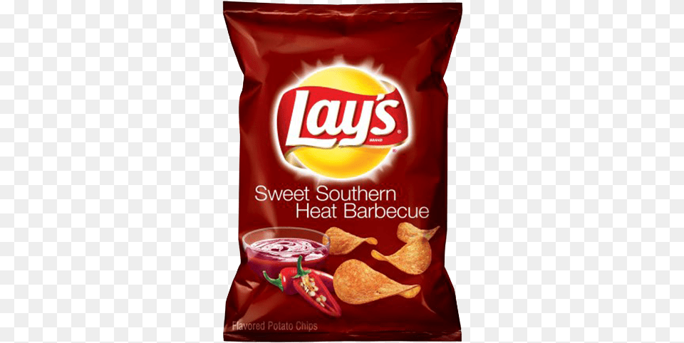 Sweet Southern Heat Barbecue Potato Chips Lay39s Sweet Southern Heat, Food, Ketchup, Snack Free Png