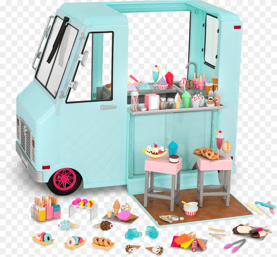 Sweet Stop Ice Cream Truck Blue Sweet Stop Ice Cream Truck Our Generation, People, Person, Kiosk, Transportation Free Transparent Png
