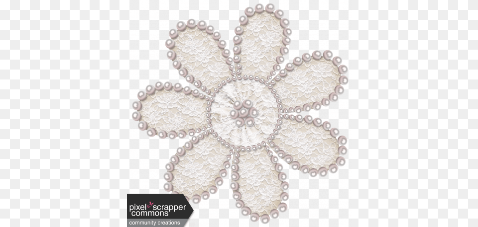 Sweet Vintage Lace Flower Graphic By Dawn Prater Pixel Lace Flower, Accessories, Jewelry, Cake, Dessert Free Png Download