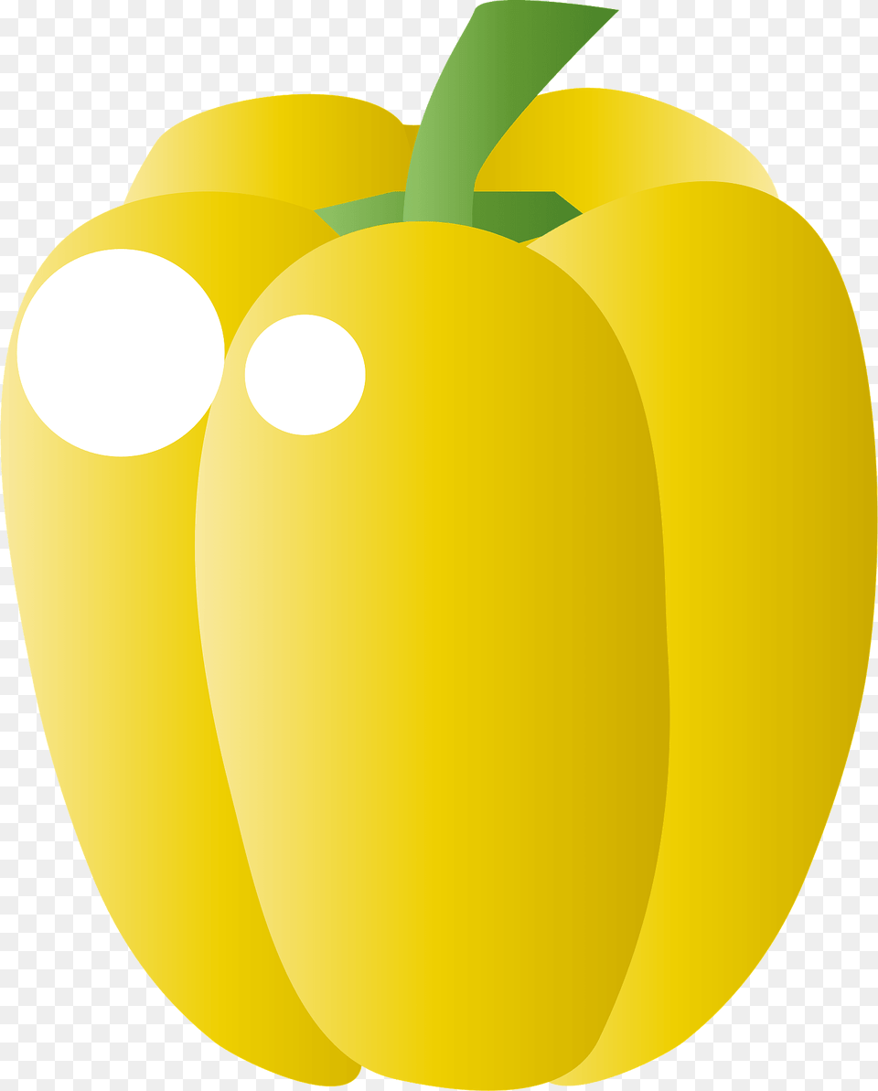 Sweet Yellow Bell Pepper Clipart, Bell Pepper, Food, Plant, Produce Png