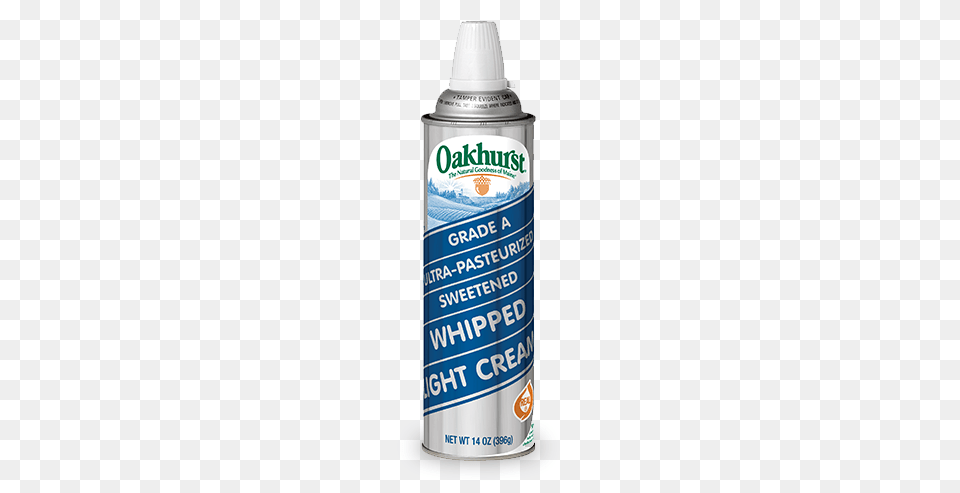 Sweetened Whipped Light Cream Oakhurst, Can, Spray Can, Tin, Bottle Free Png Download