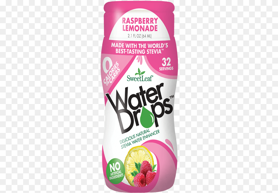 Sweetleaf Water Drops Raspberry Lemonade 21 Oz, Berry, Produce, Plant, Food Png Image