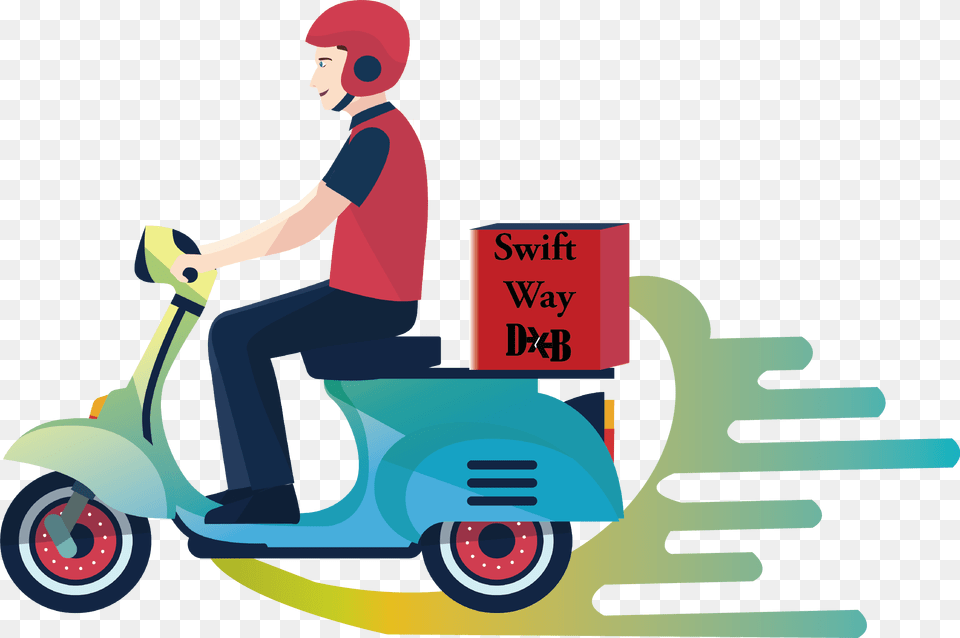 Swift Way Delivery Courier, Transportation, Scooter, Vehicle, Tool Free Png