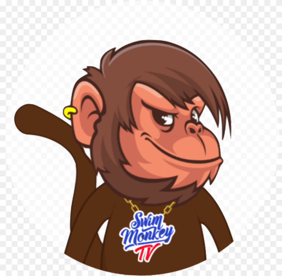 Swim Monkey Tv Cartoon, Baby, Person, Face, Head Png Image