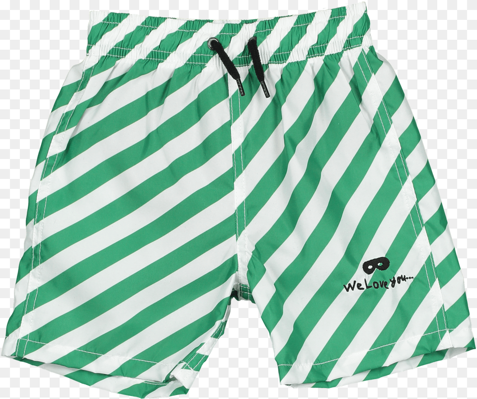 Swim Shorts Vanilla Amp Grass Green Diagonal Stripe Swimsuit, Clothing, Flag, Swimming Trunks Png Image