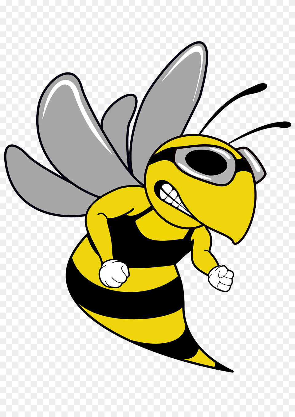 Swim Team Hornet Mascot Clipart, Animal, Bee, Insect, Invertebrate Png Image