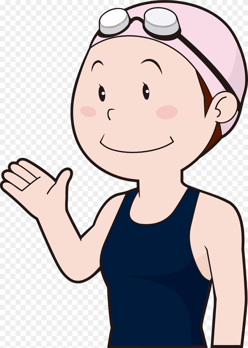 Swimmer Woman Clipart, Cap, Clothing, Hat, Baby Png Image