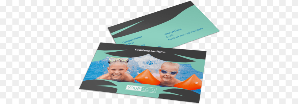 Swimming Lessons Business Card Template Art Paper, Advertisement, Poster, Hat, Clothing Png Image