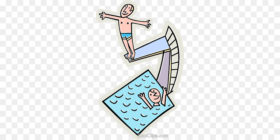 Swimming Pool With Diving Board Royalty Vector Clip Art, Home Decor, Face, Head, Person Png
