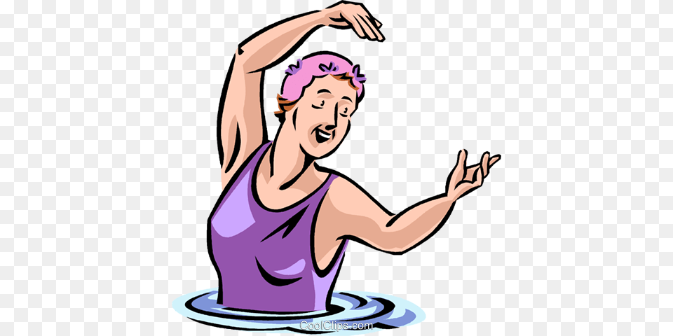 Swimming Royalty Vector Clip Art Illustration, Adult, Female, Person, Woman Png