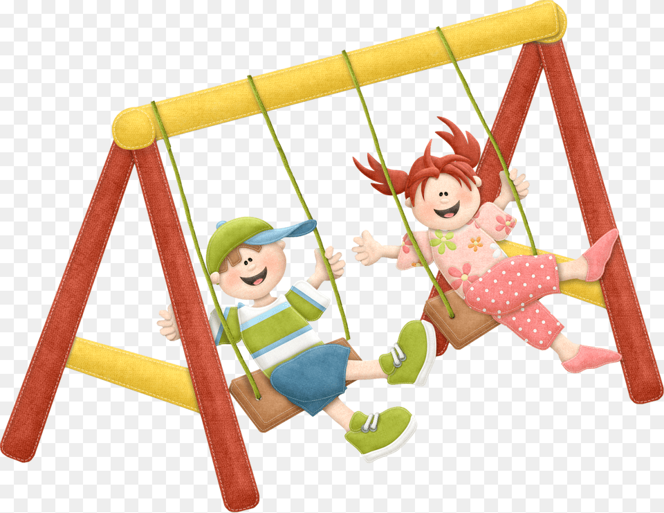 Swing At Park Clip Art, Baby, Person, Play Area, Toy Free Transparent Png