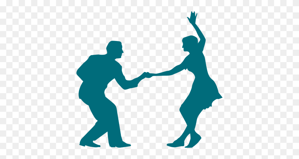 Swing Dance Couple Silhouette, Dancing, Leisure Activities, Person, Body Part Free Png Download