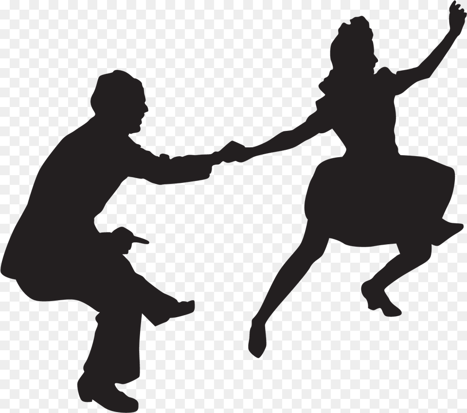 Swing Dance Silhouette, Baby, Person, Dancing, Leisure Activities Png Image