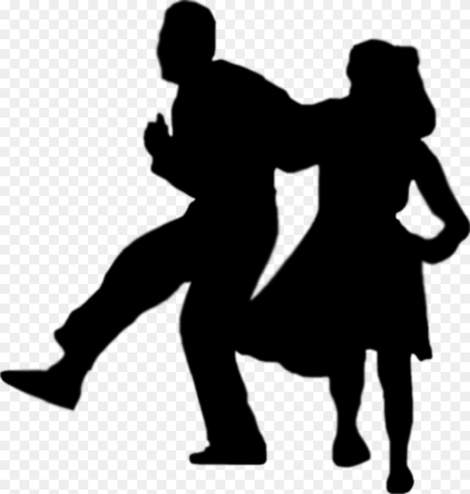 Swing Dancer Silhouette, Person, Martial Arts, Sport Png Image