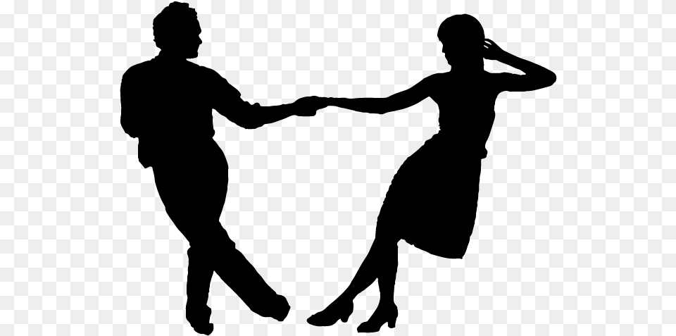Swing Dancing Silhouette Swing Dance Silhouette, Gray Free Transparent Png