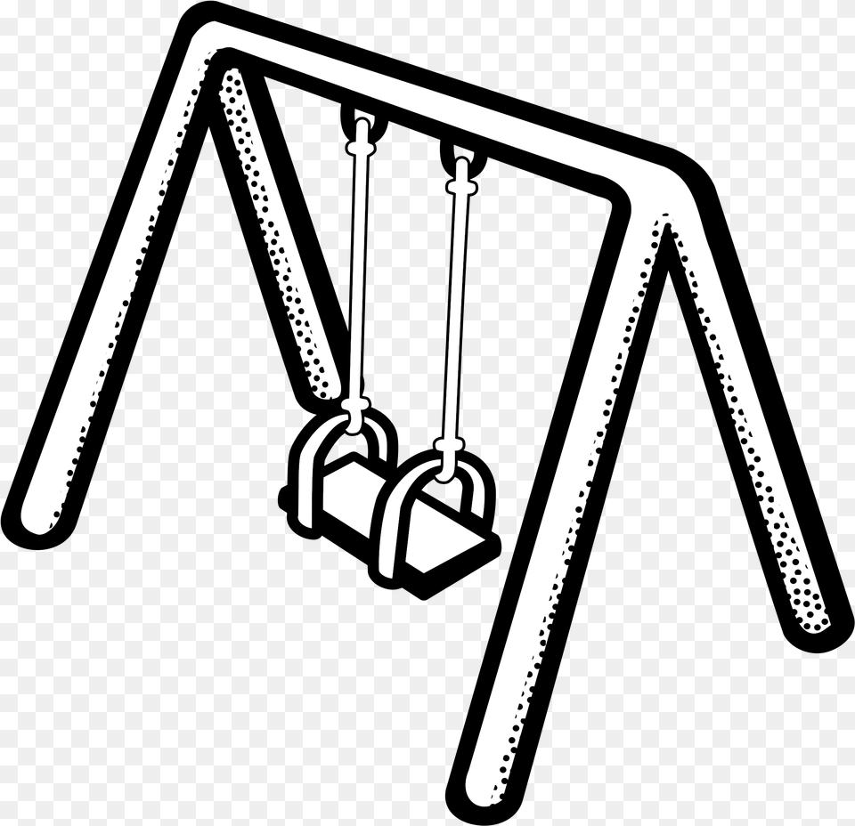 Swing Lineart Big Image Playground Swing Clipart Black And White, Toy, Ammunition, Grenade, Weapon Free Png