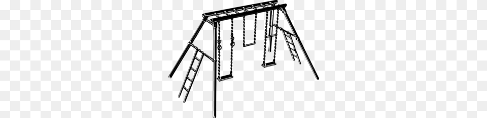 Swing Set Clip Art, Gray Free Png Download