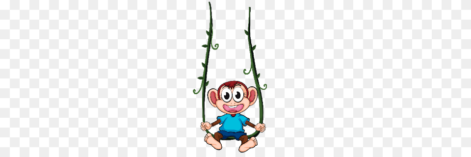 Swinging Jungle Vines Clipart Clipart, Baby, Person, Cartoon, Toy Png Image