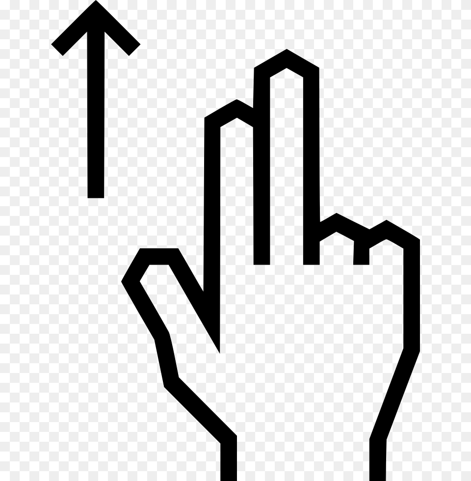 Swipe Up Arrow Icon Download, Stencil, Body Part, Hand, Person Png Image