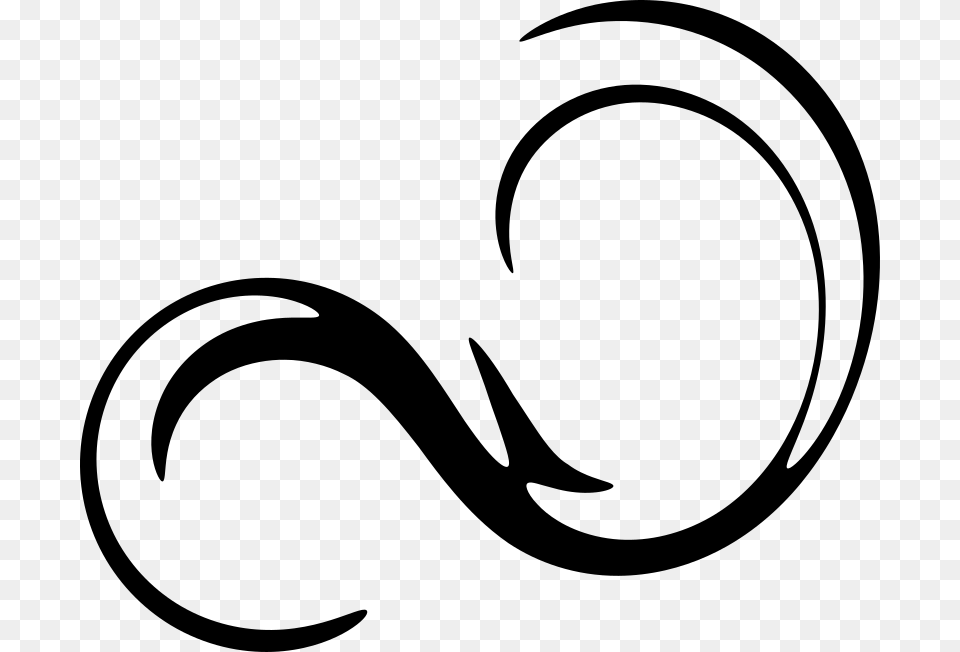 Swirl Clipart Pic, Gray Free Png