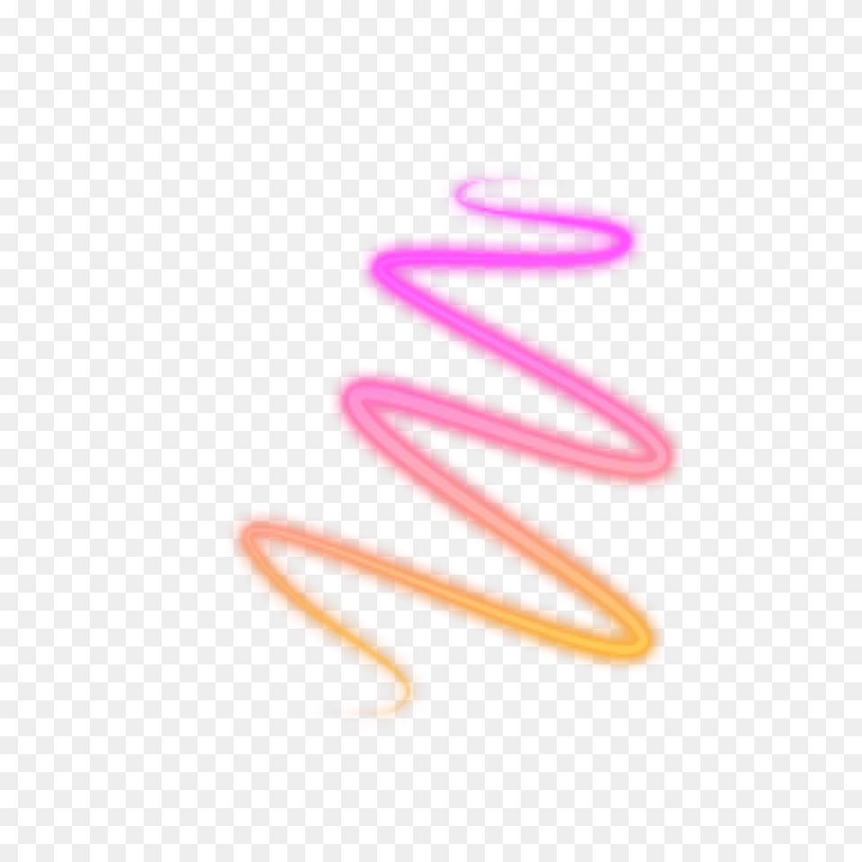 Swirl Glow Light Bright Pink Purple Orange Colorful Art, Neon Free Png Download