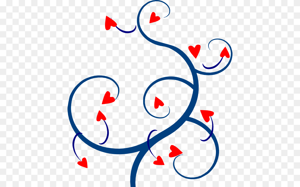 Swirl Hearts Red And Blue 2 Svg Clip Arts 528 X, Art, Floral Design, Graphics, Pattern Png