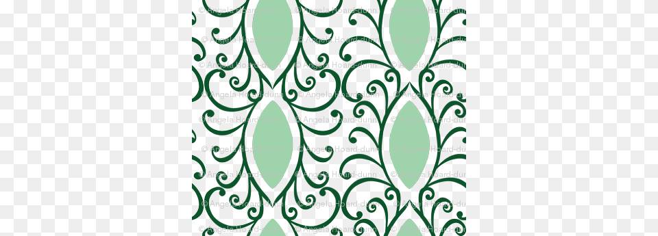 Swirl Leaves Green And White Wallpaper, Art, Floral Design, Graphics, Pattern Free Png Download