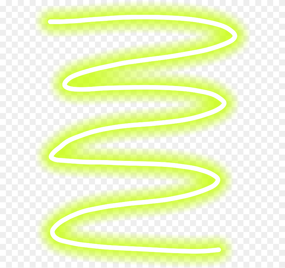 Swirl Line Lines Geometric Neon Green Frame Overlay Neon, Coil, Light, Spiral Free Png Download