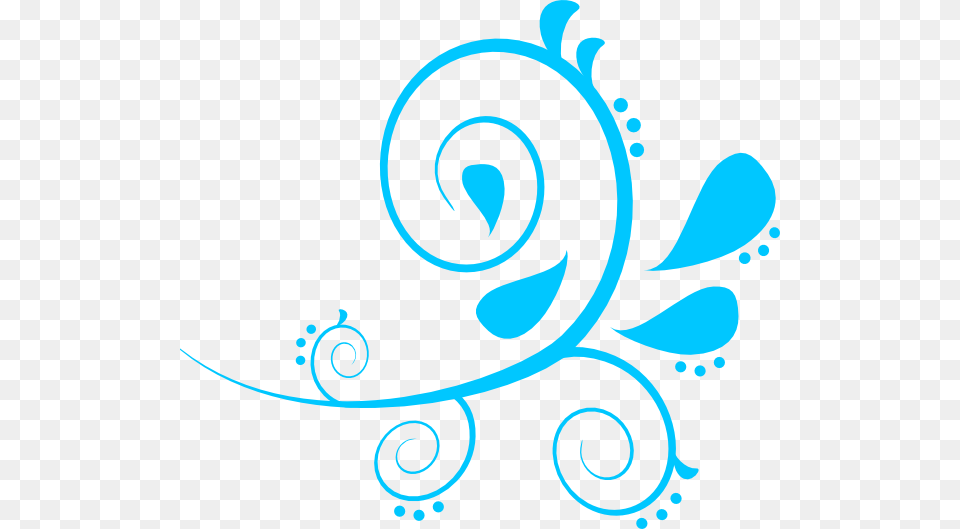 Swirl Paisley Aqua Clip Art, Floral Design, Graphics, Pattern Free Png