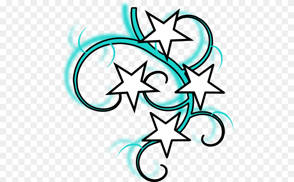 Swirl Star Clip Art Image Star Design Vector, Floral Design, Graphics, Pattern, Symbol Free Transparent Png