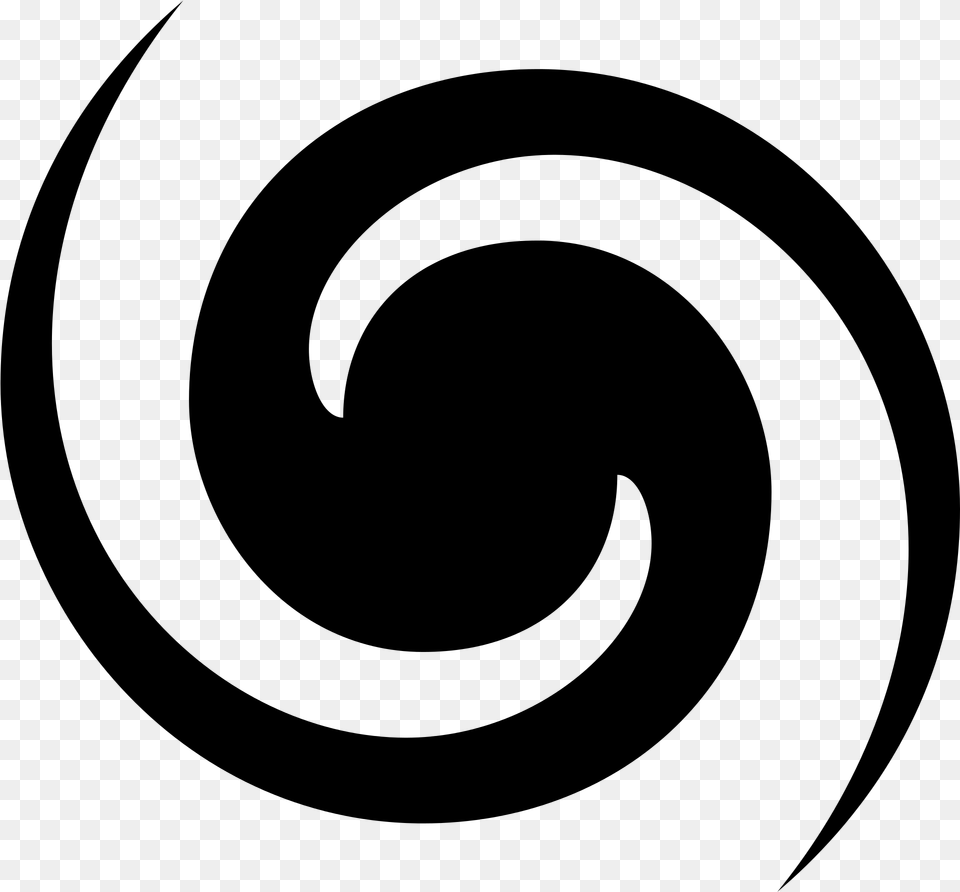 Swirl Stock Crescent, Gray Png